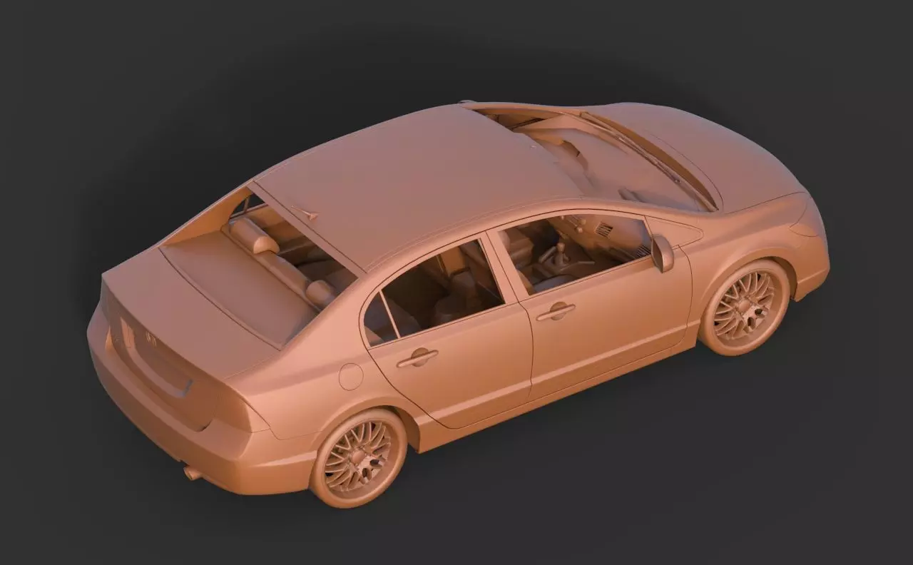 Honda Civic 2008 3D print model_5