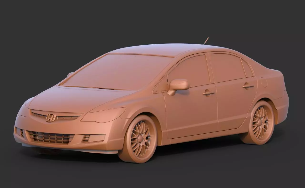 Honda Civic 2008 3D print model_0