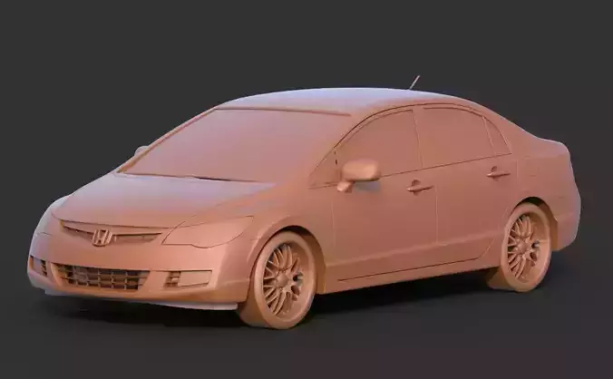 Honda Civic 2008 3D print model