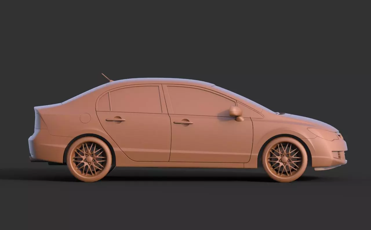 Honda Civic 2008 3D print model_3