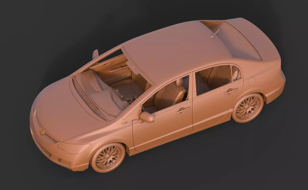 Honda Civic 2008 3D print model_6