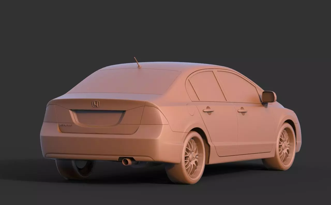 Honda Civic 2008 3D print model_4