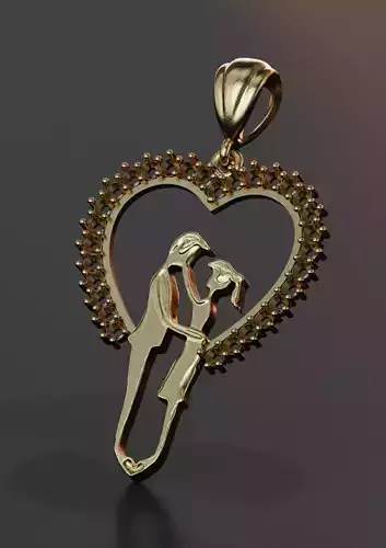 Love Symbol Pendant 3D Printable Jewelry Medal Free 3D print model
