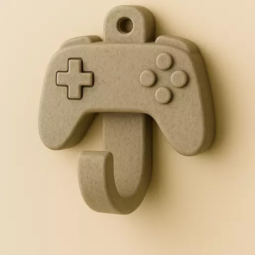 Game Controller Wall Hook 3D Printable Console Hanger 3D print model_0
