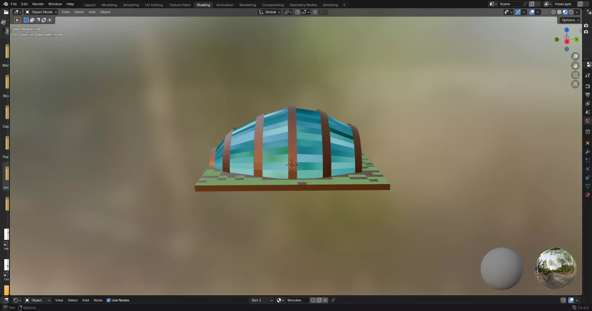 Wooden House 3D print model_6