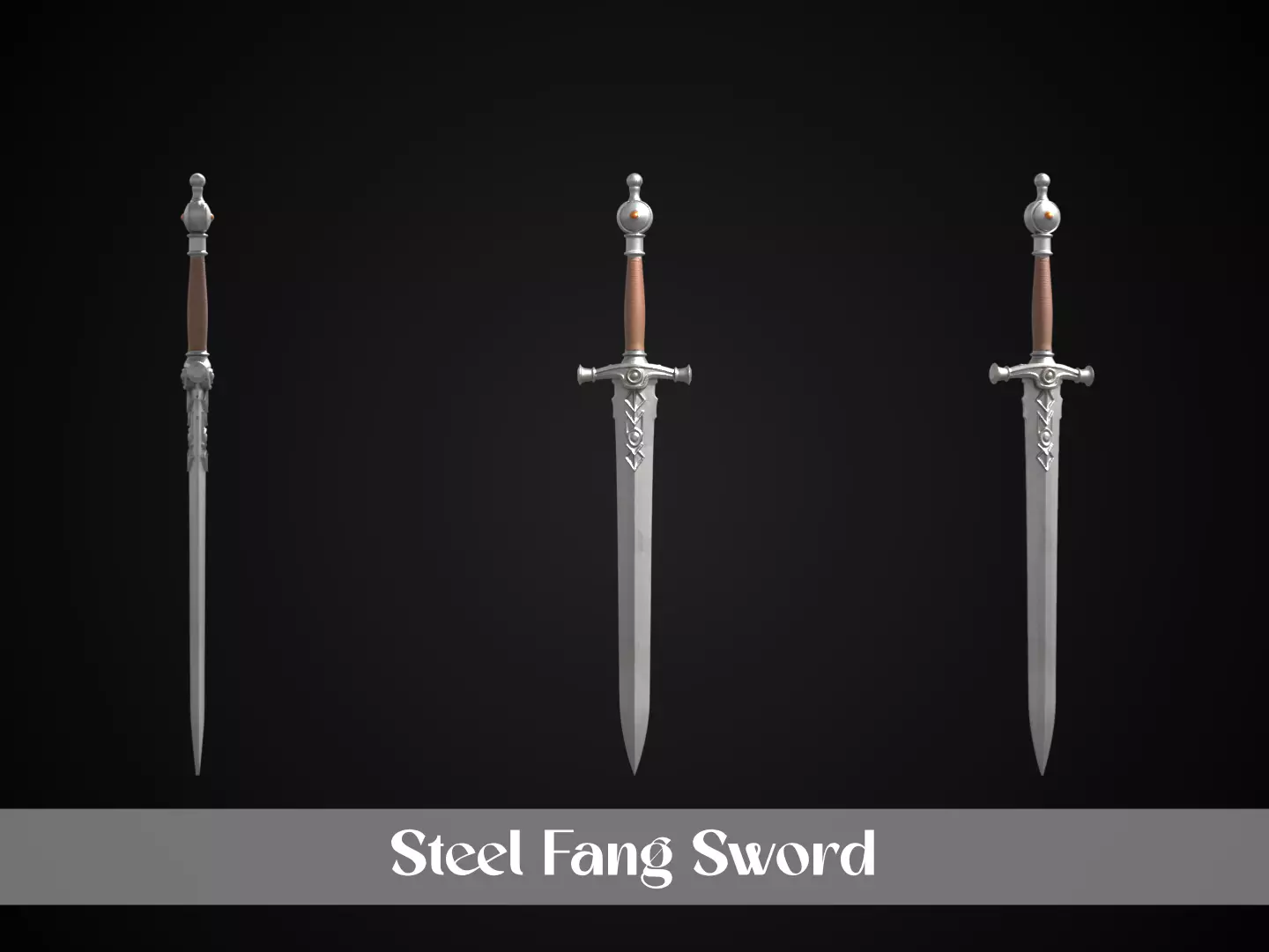 Stylized Rohan Sword - Steel Fang Free 3D print model