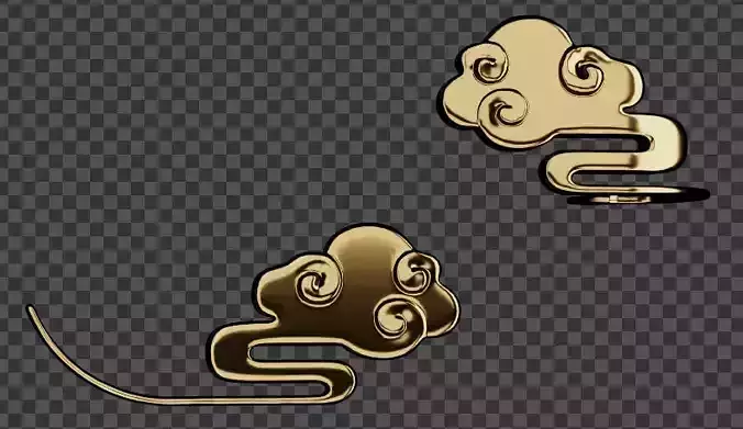 chinese cloud pattern 3D model