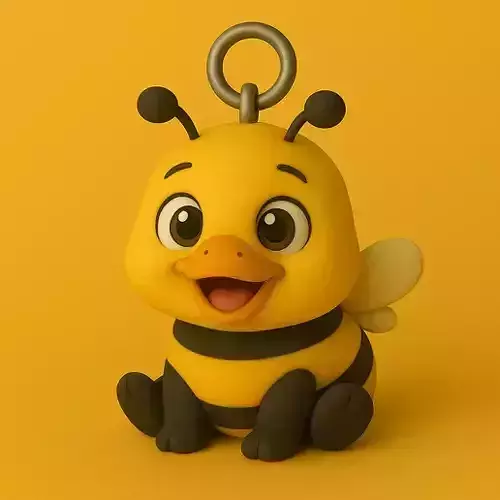 Buzzy Duckling Keychain 3D print model