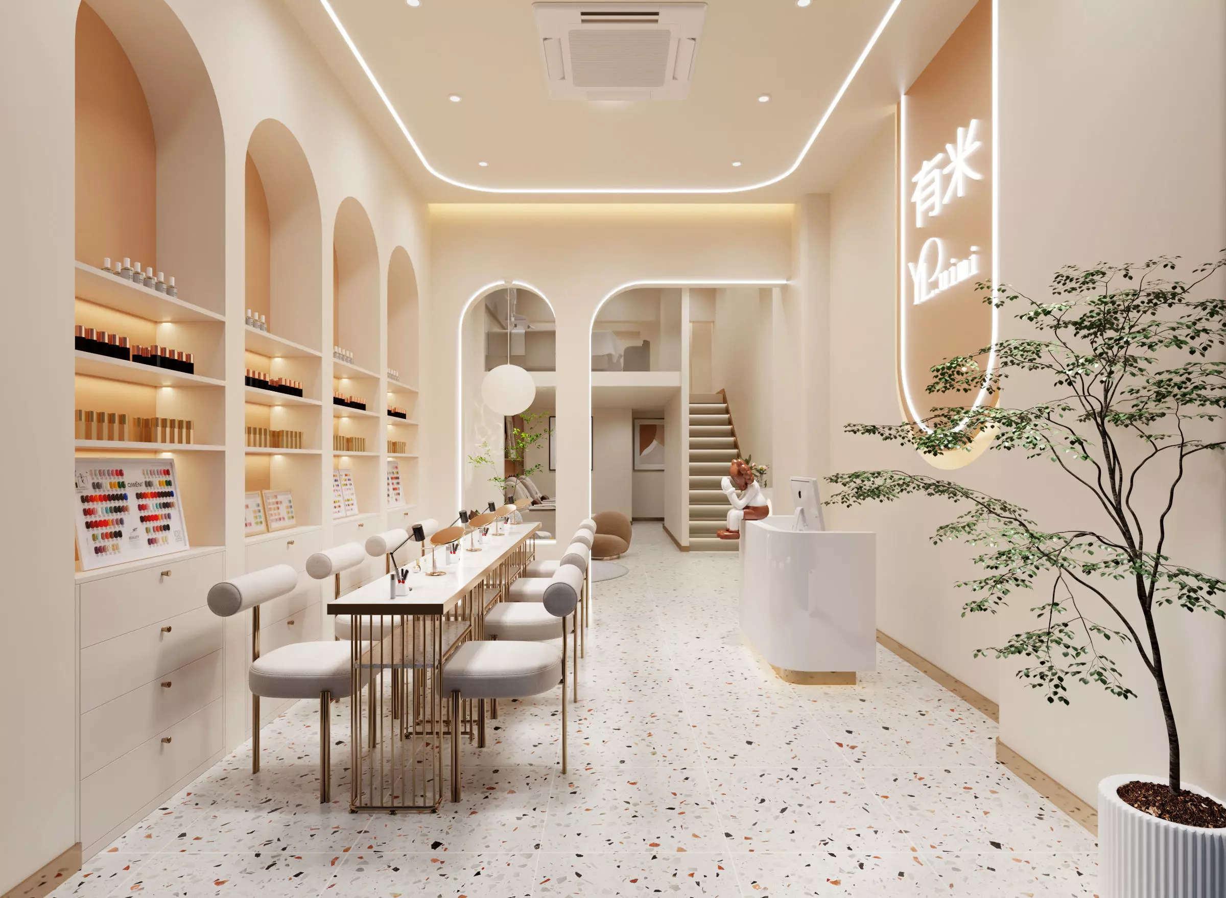 Beauty Salon Low-poly 3D model_0