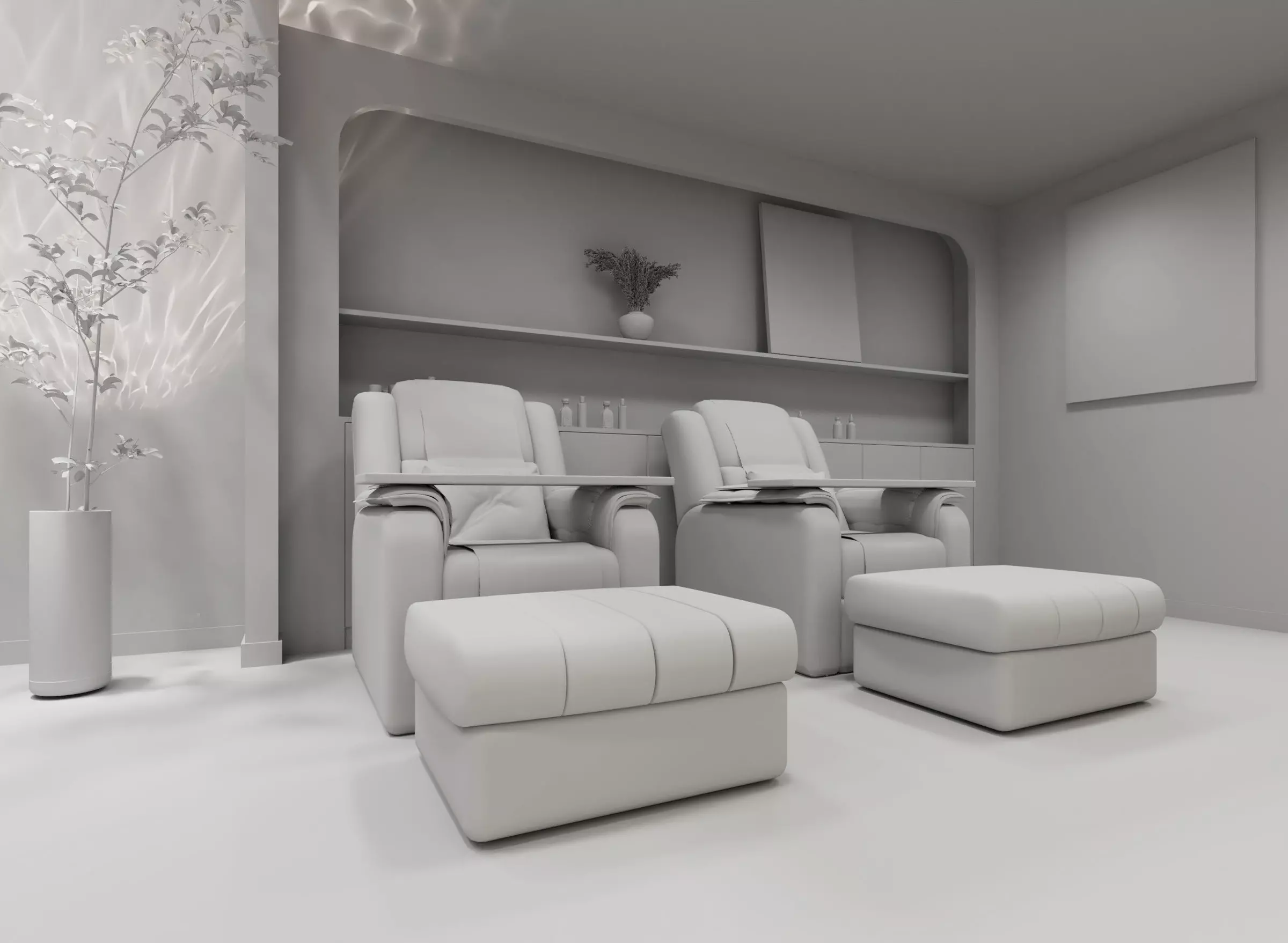 Beauty Salon Low-poly 3D model_8