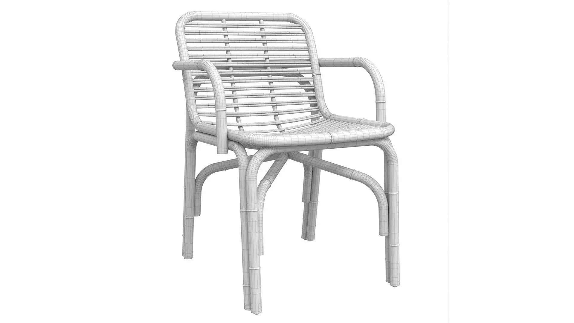 Black Peak armchair INDOOR rattan Cane-line 3D model_8