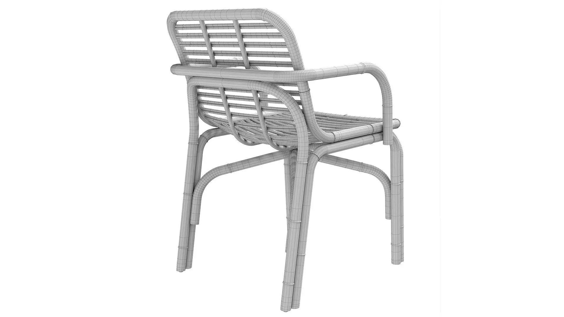 Black Peak armchair INDOOR rattan Cane-line 3D model_3