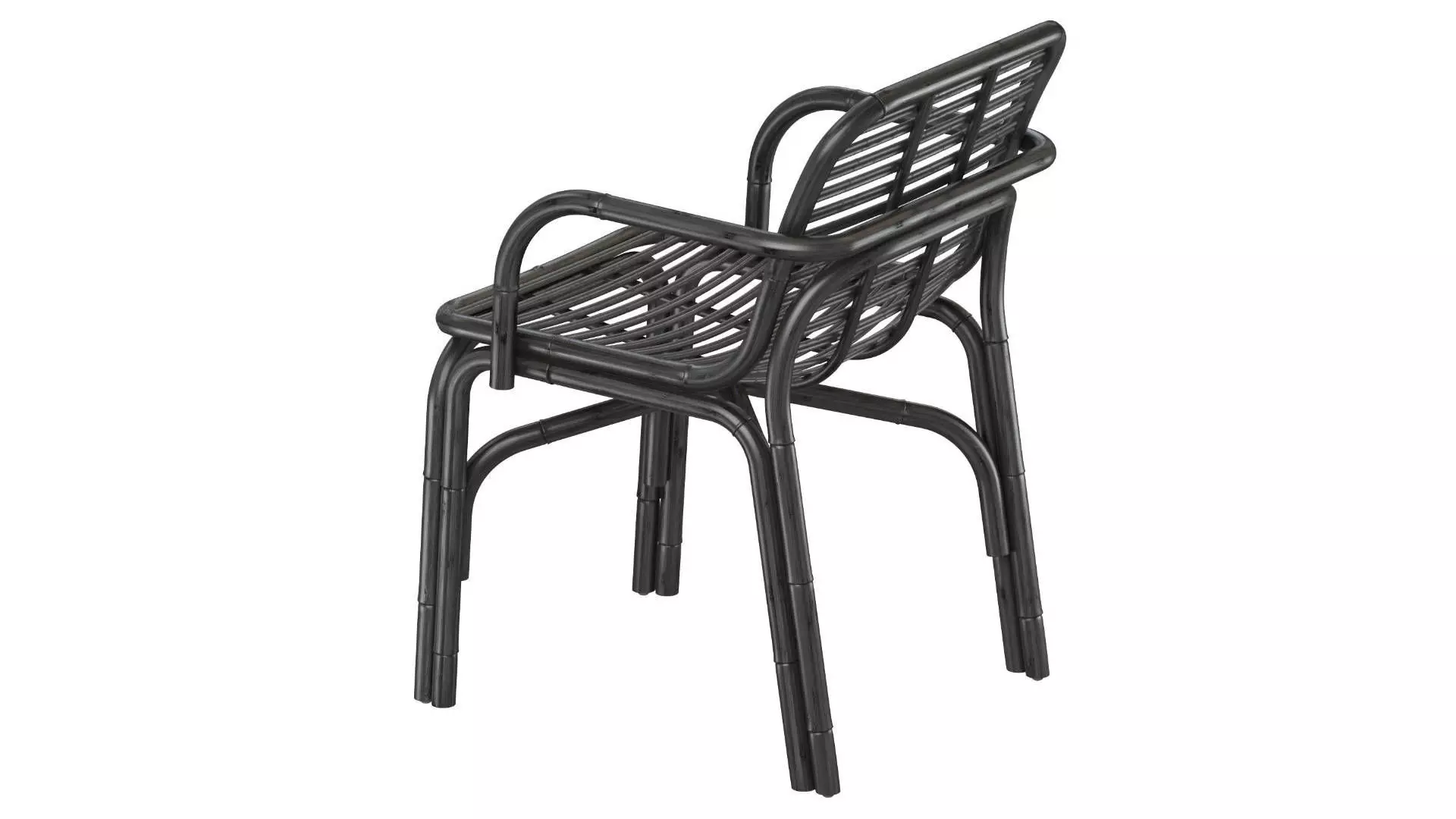 Black Peak armchair INDOOR rattan Cane-line 3D model_4