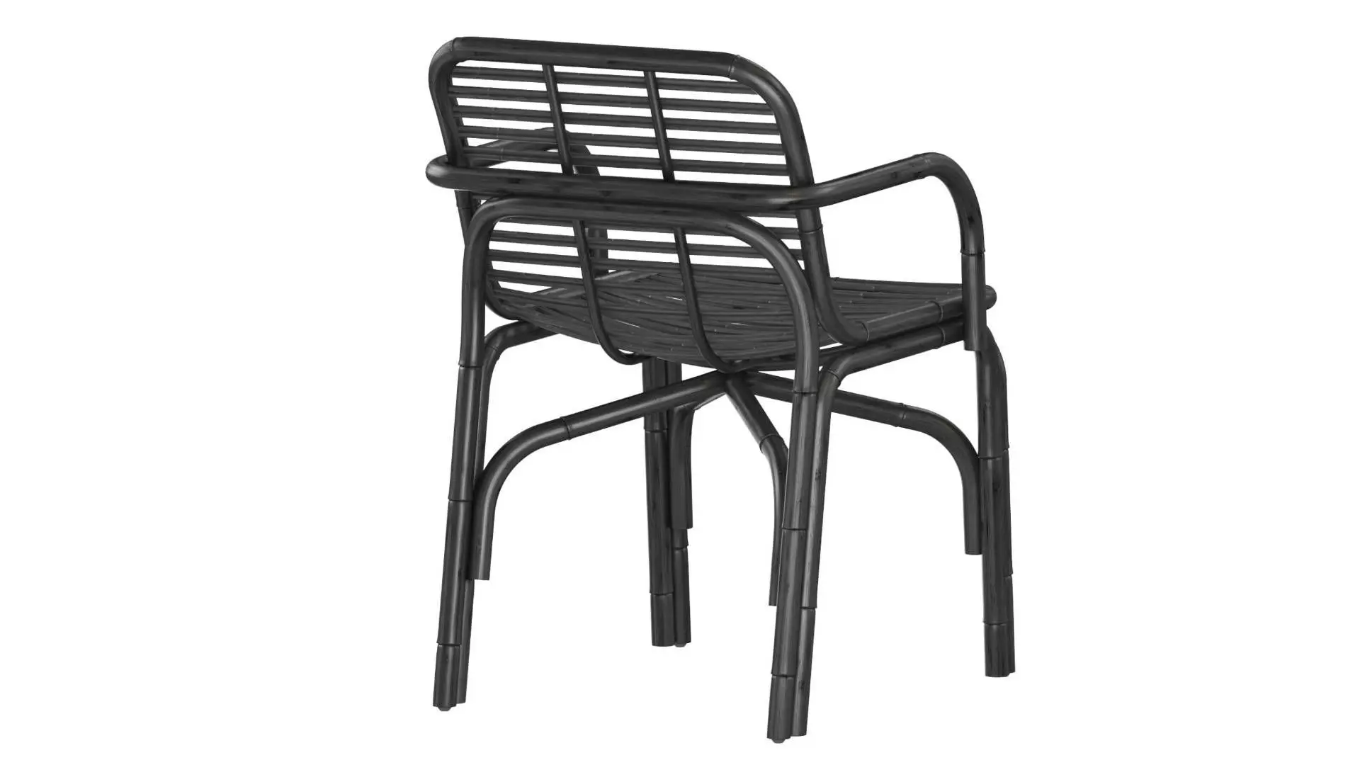 Black Peak armchair INDOOR rattan Cane-line 3D model_2