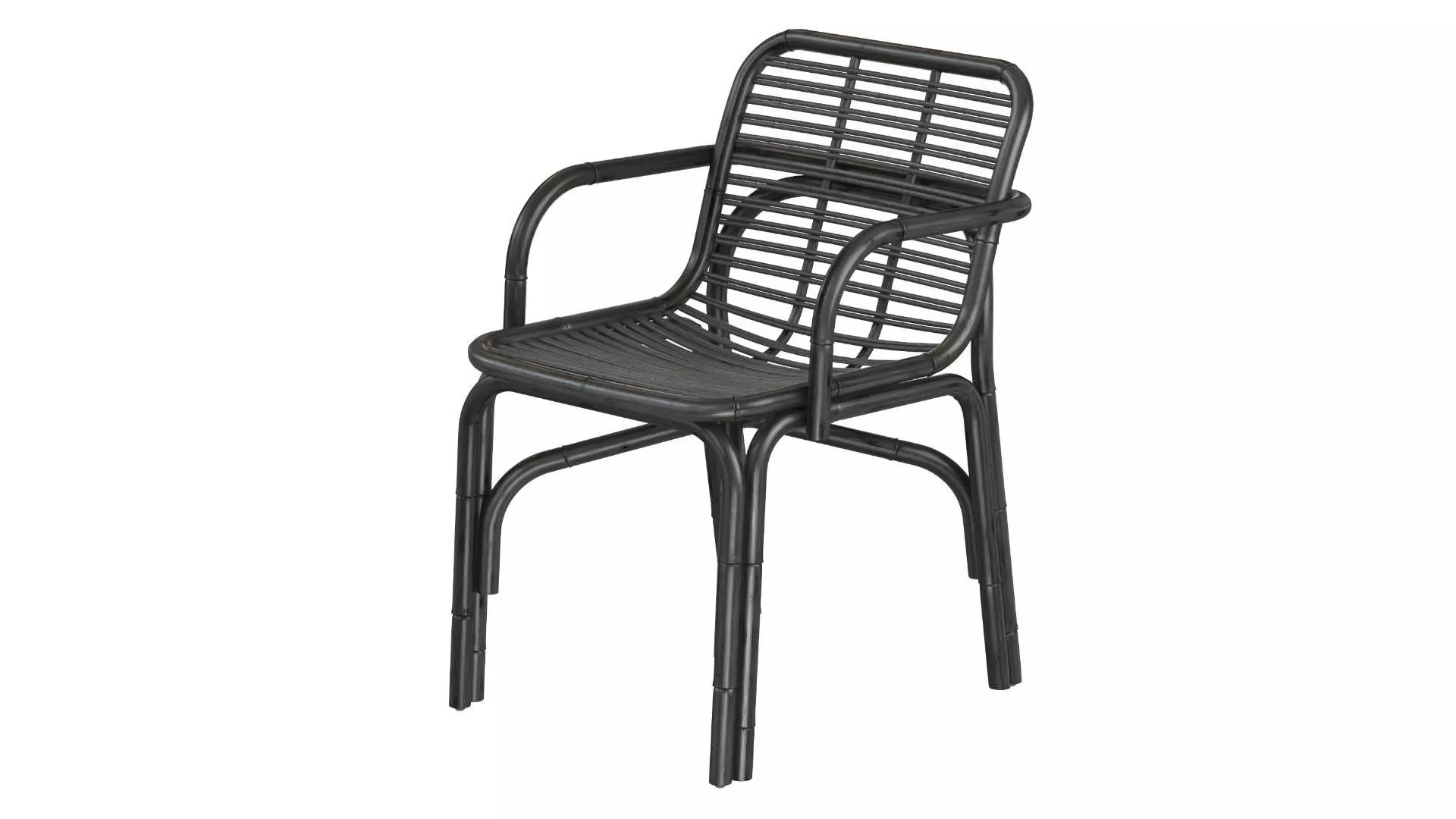 Black Peak armchair INDOOR rattan Cane-line 3D model_5