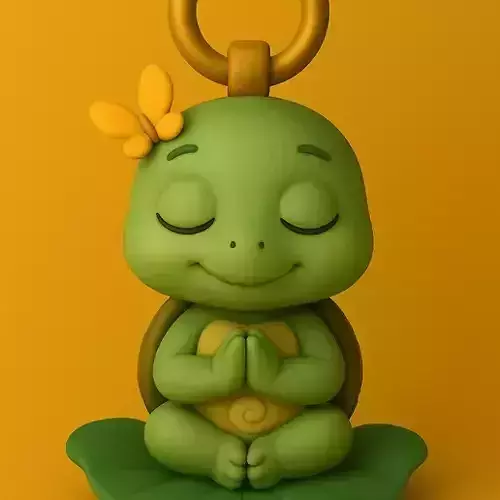 Serene Turtle Meditating