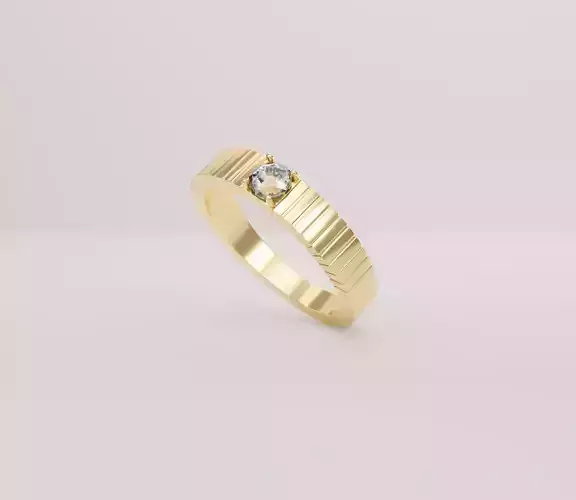 Zenith Solitaire Ring 3D Model