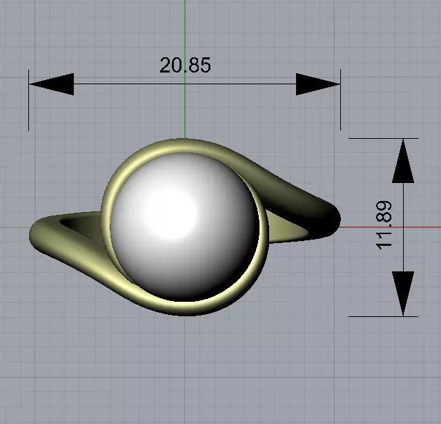 Pearl ring 3D print model_3