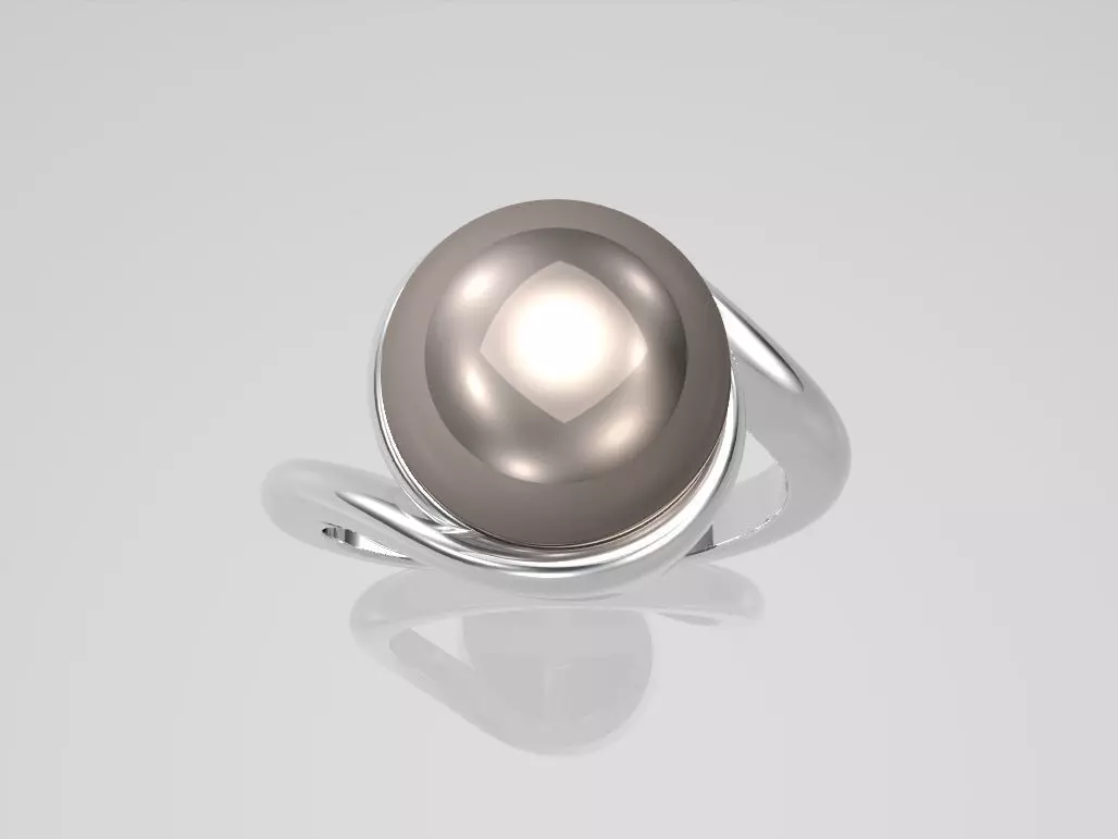 Pearl ring 3D print model_2