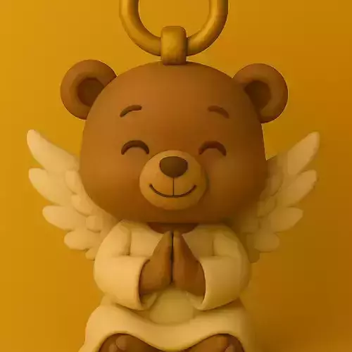 Angel Bear Serenity  Guardian Blessing Keychain 3D print model