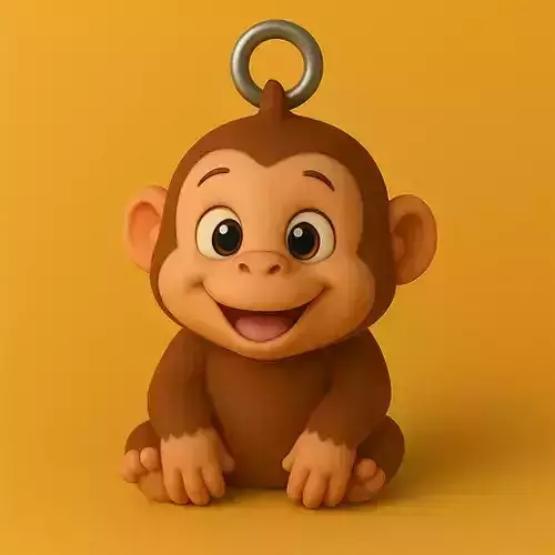 Cute Baby Monkey Keychain