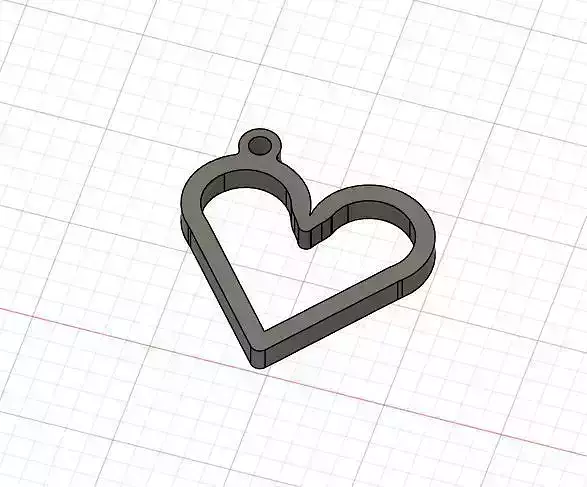 Heart Keychain 3D print model