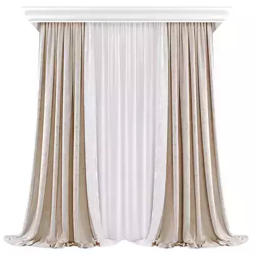 Curtains639 Low-poly 3D model