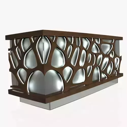 Table console made of metal and glass Free 3D model
