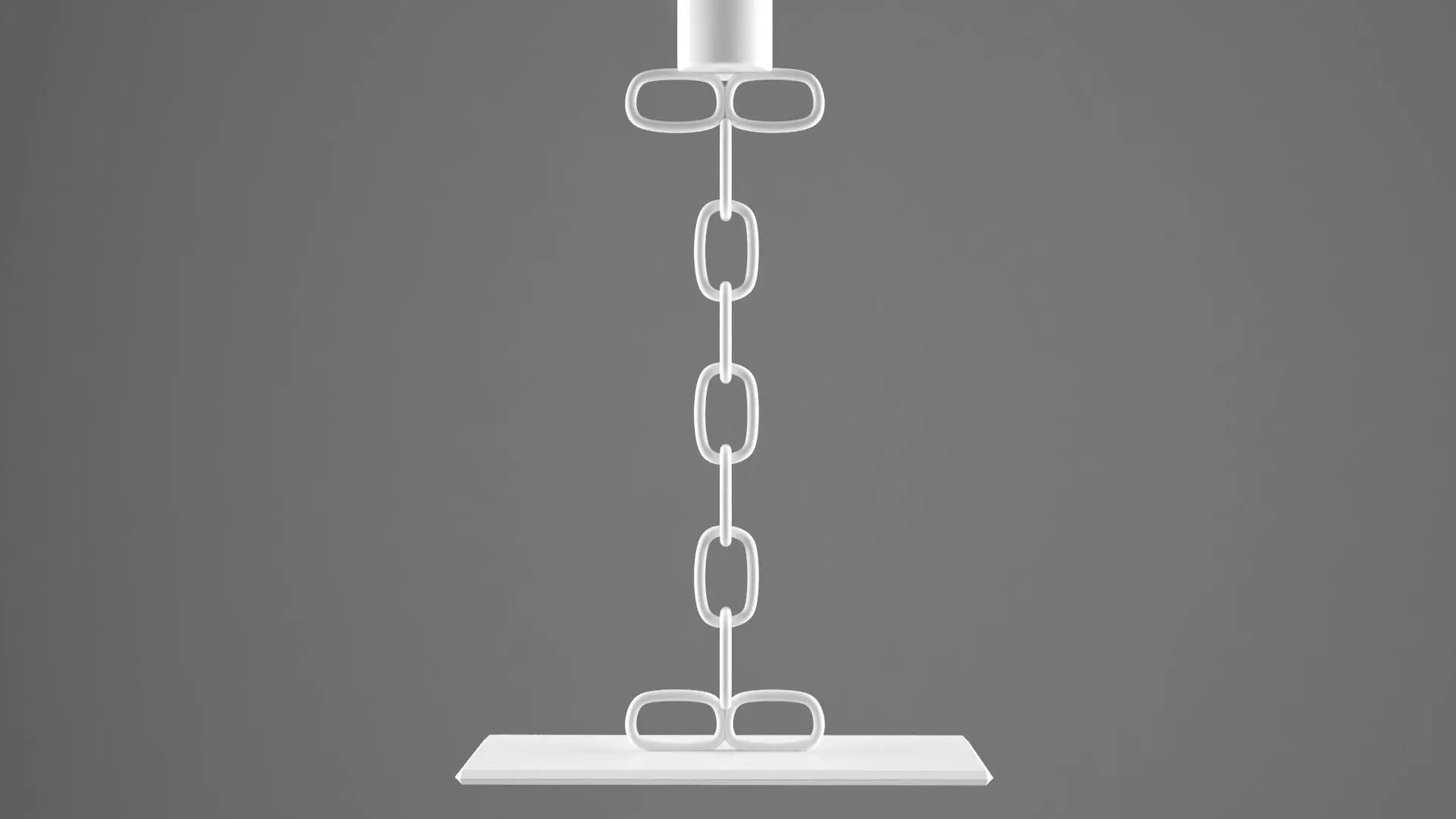 Chain I Candleholder White Color 3D model_4