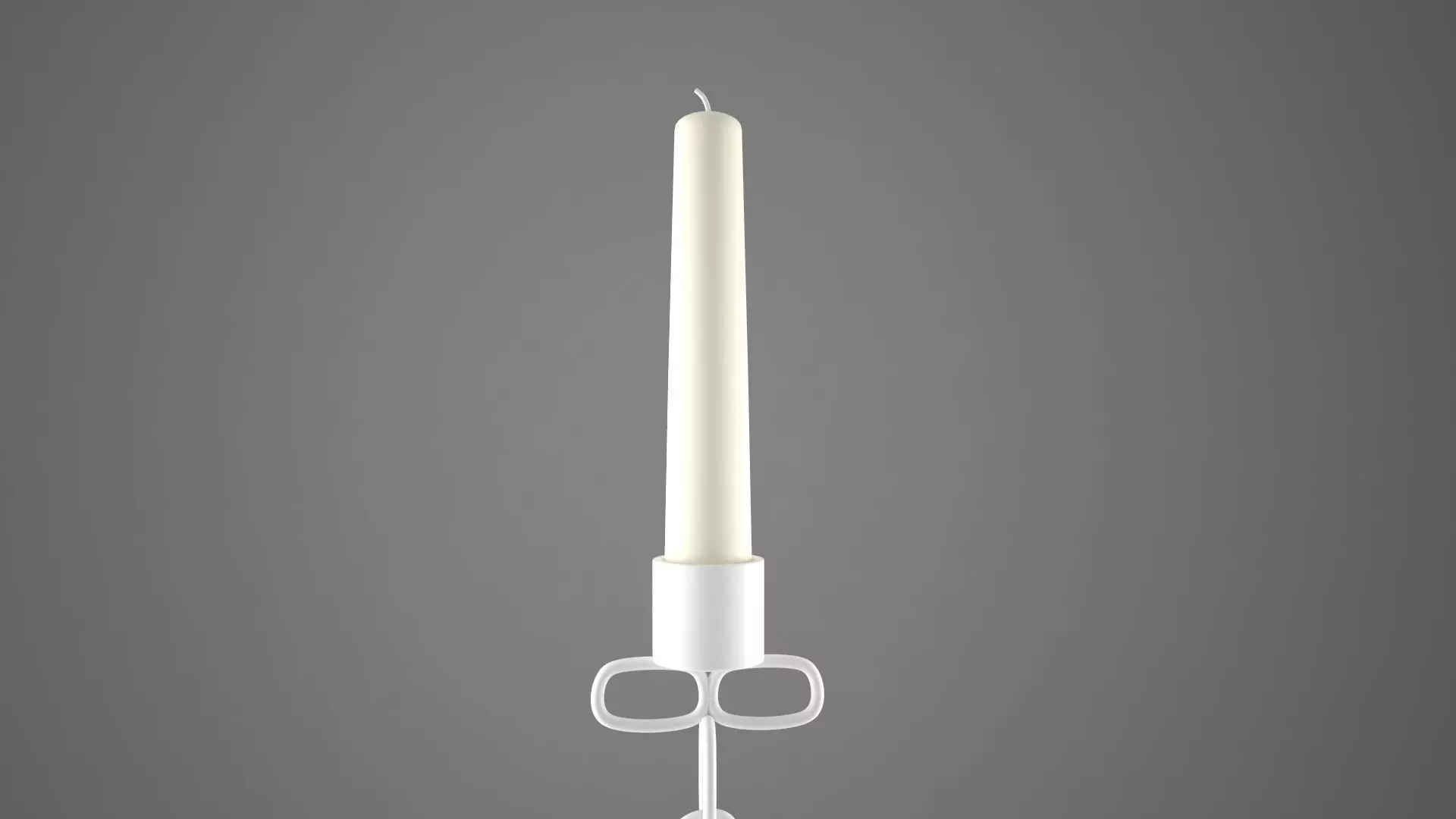 Chain I Candleholder White Color 3D model_3