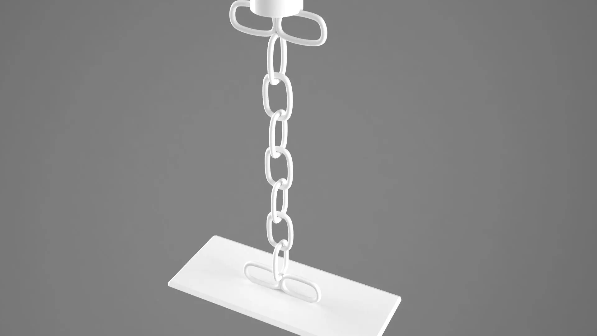 Chain I Candleholder White Color 3D model_2