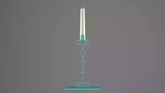 Chain I Candleholder Tinted Glass Color