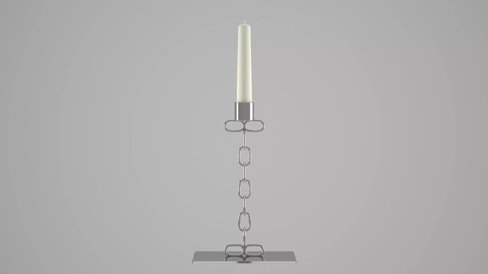 Chain I Candleholder Sliver Color 3D model_0