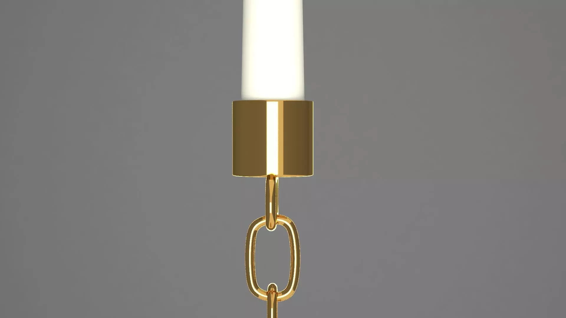 Chain I Candleholder Gold Color 3D model_1