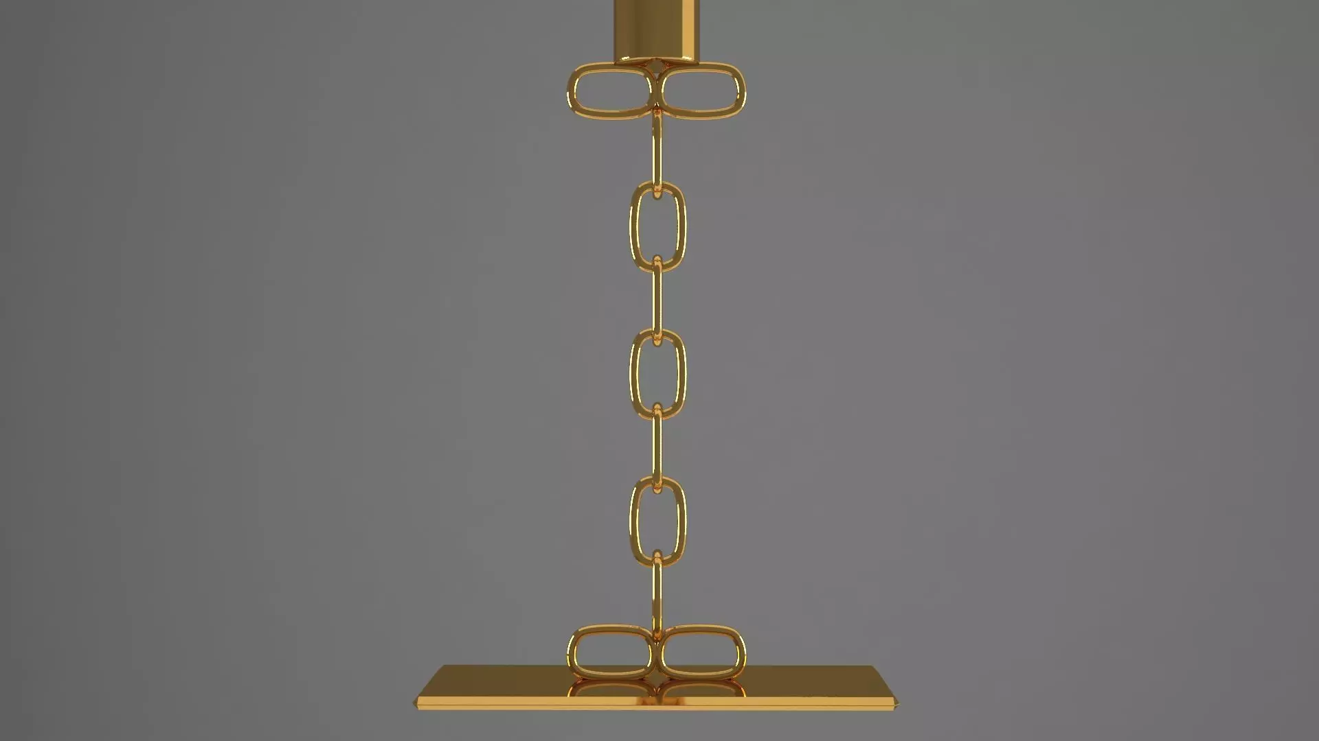 Chain I Candleholder Gold Color 3D model_4