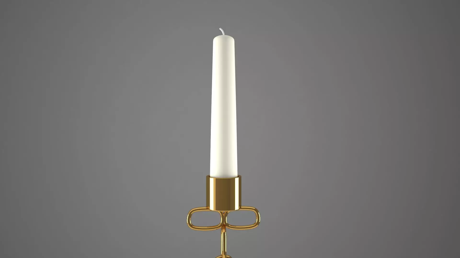 Chain I Candleholder Gold Color 3D model_3