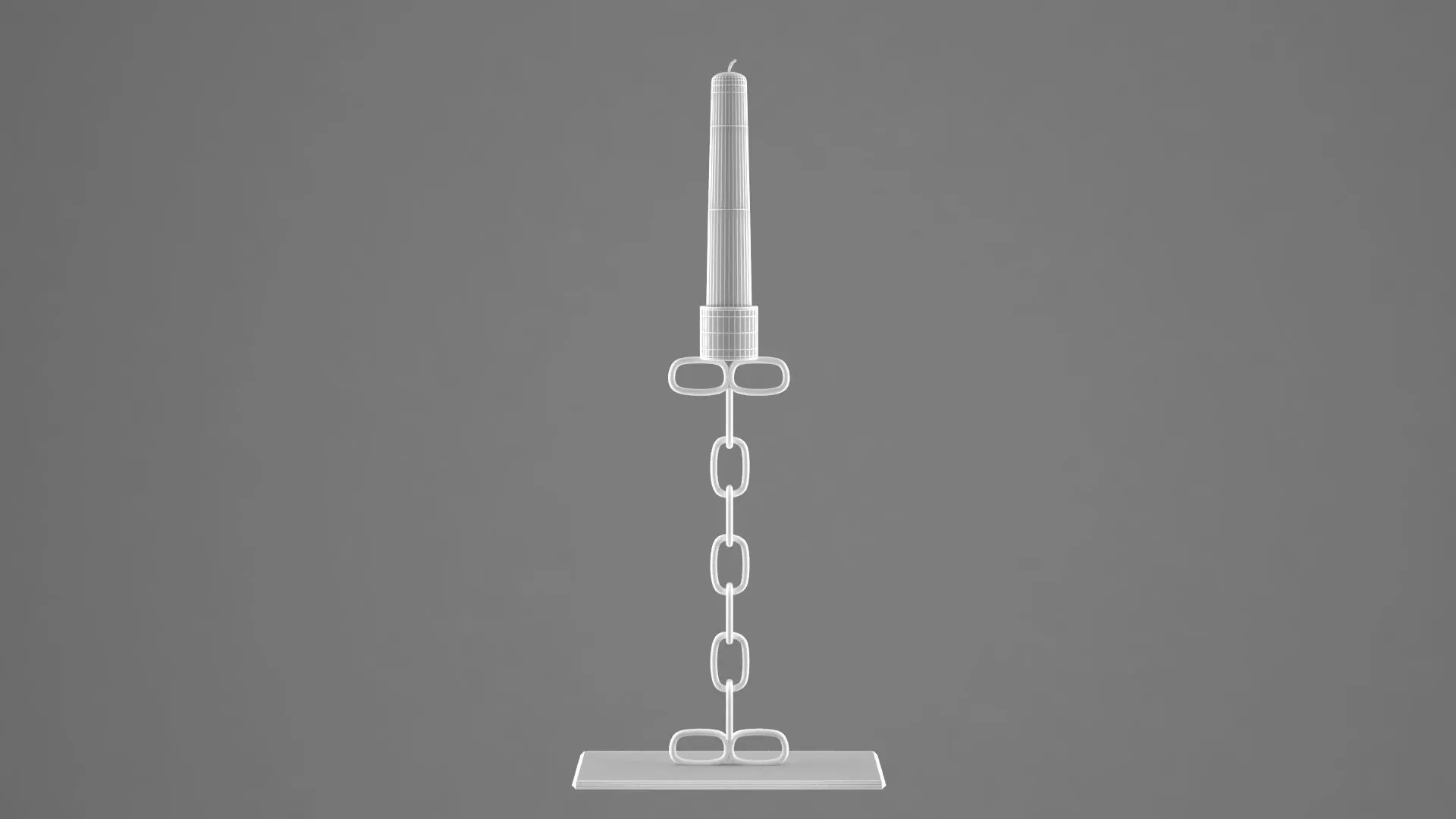 Chain I Candleholder Gold Color 3D model_5