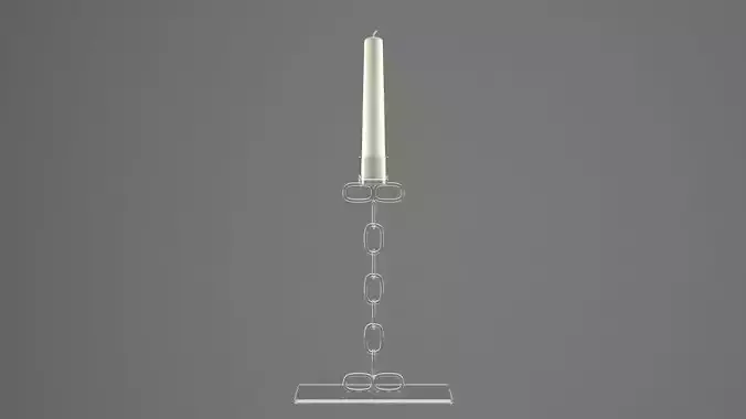 Chain I Candleholder Clear Glass Color