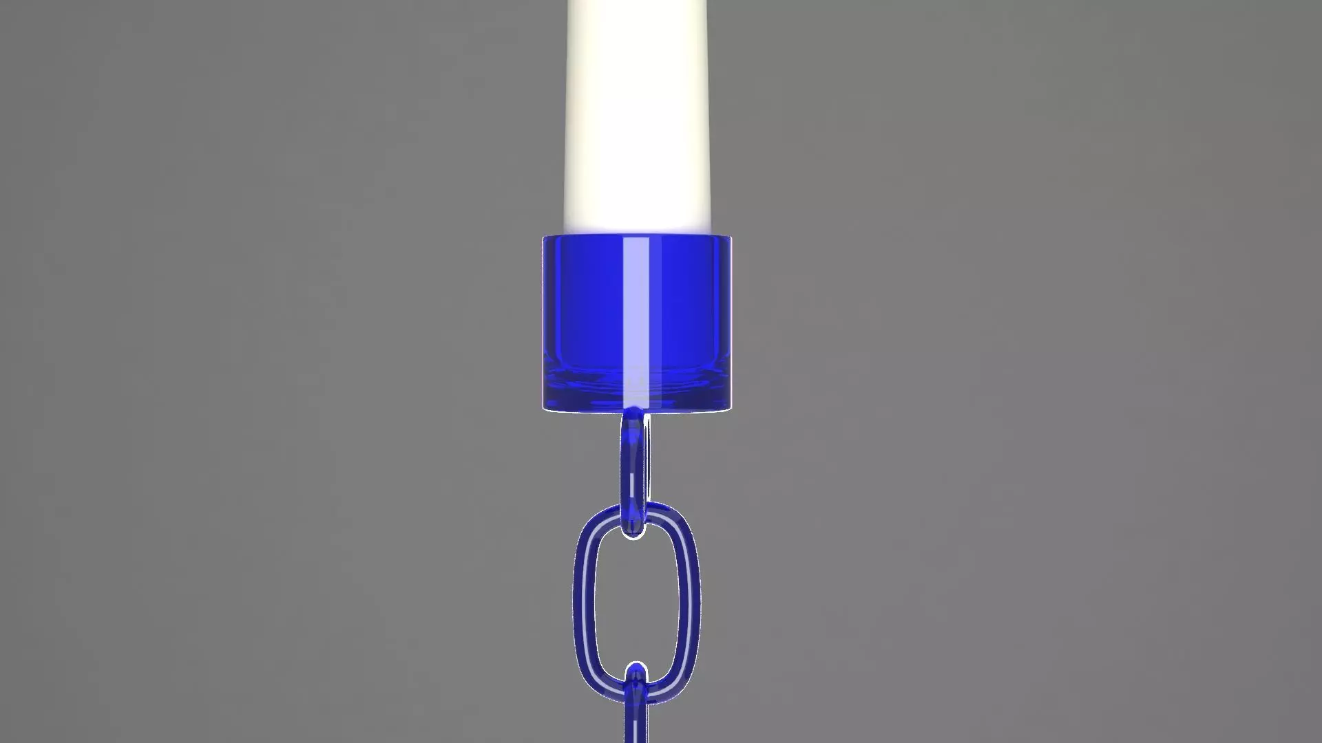Chain I Candleholder Blue Glass Color 3D model_1