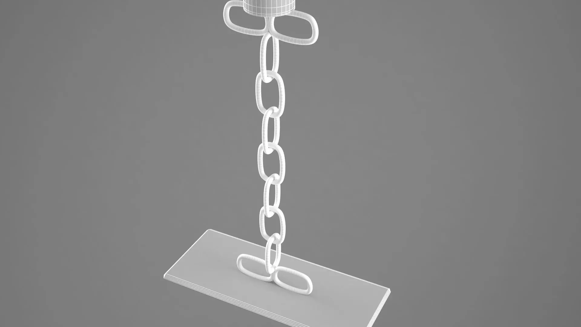 Chain I Candleholder Blue Glass Color 3D model_6