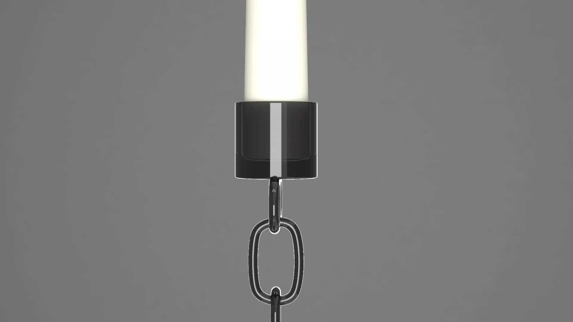 Chain I Candleholder Black Glass Color 3D model_1