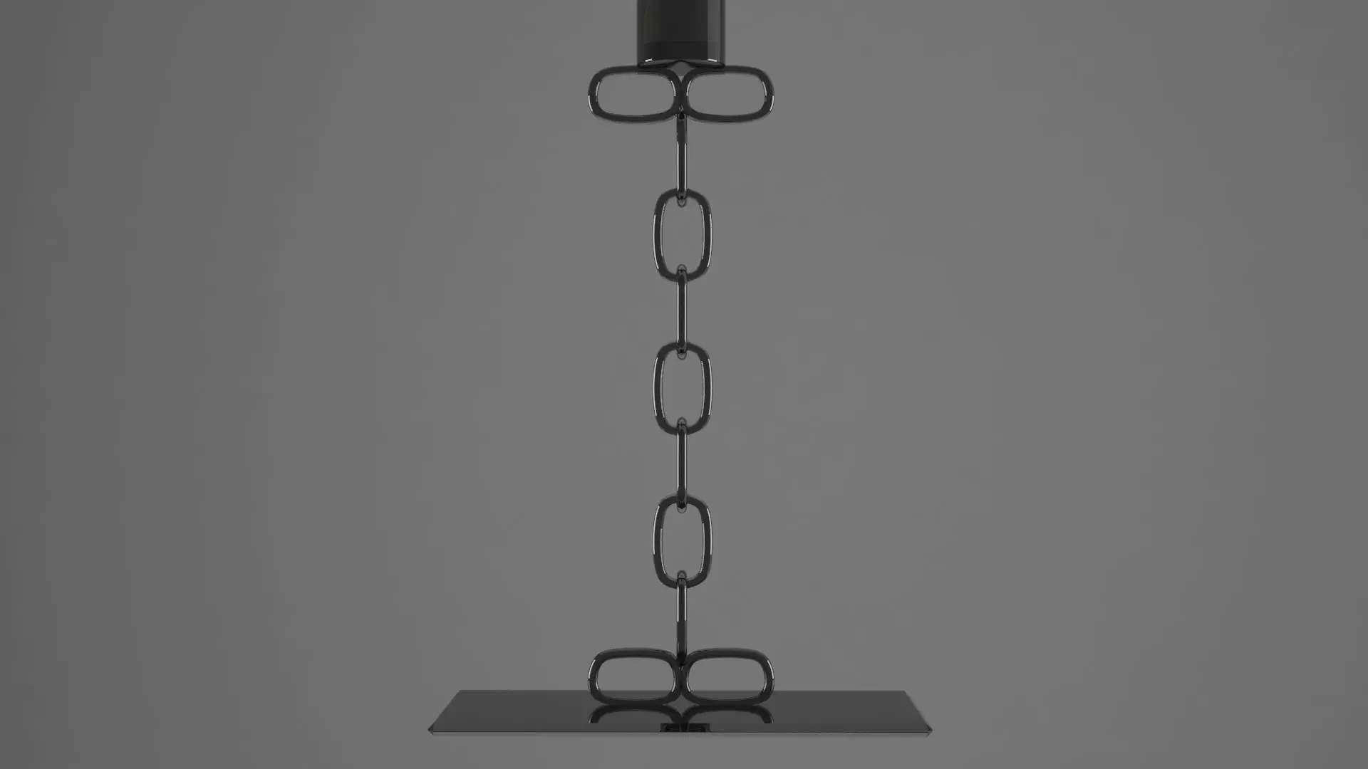Chain I Candleholder Black Glass Color 3D model_4