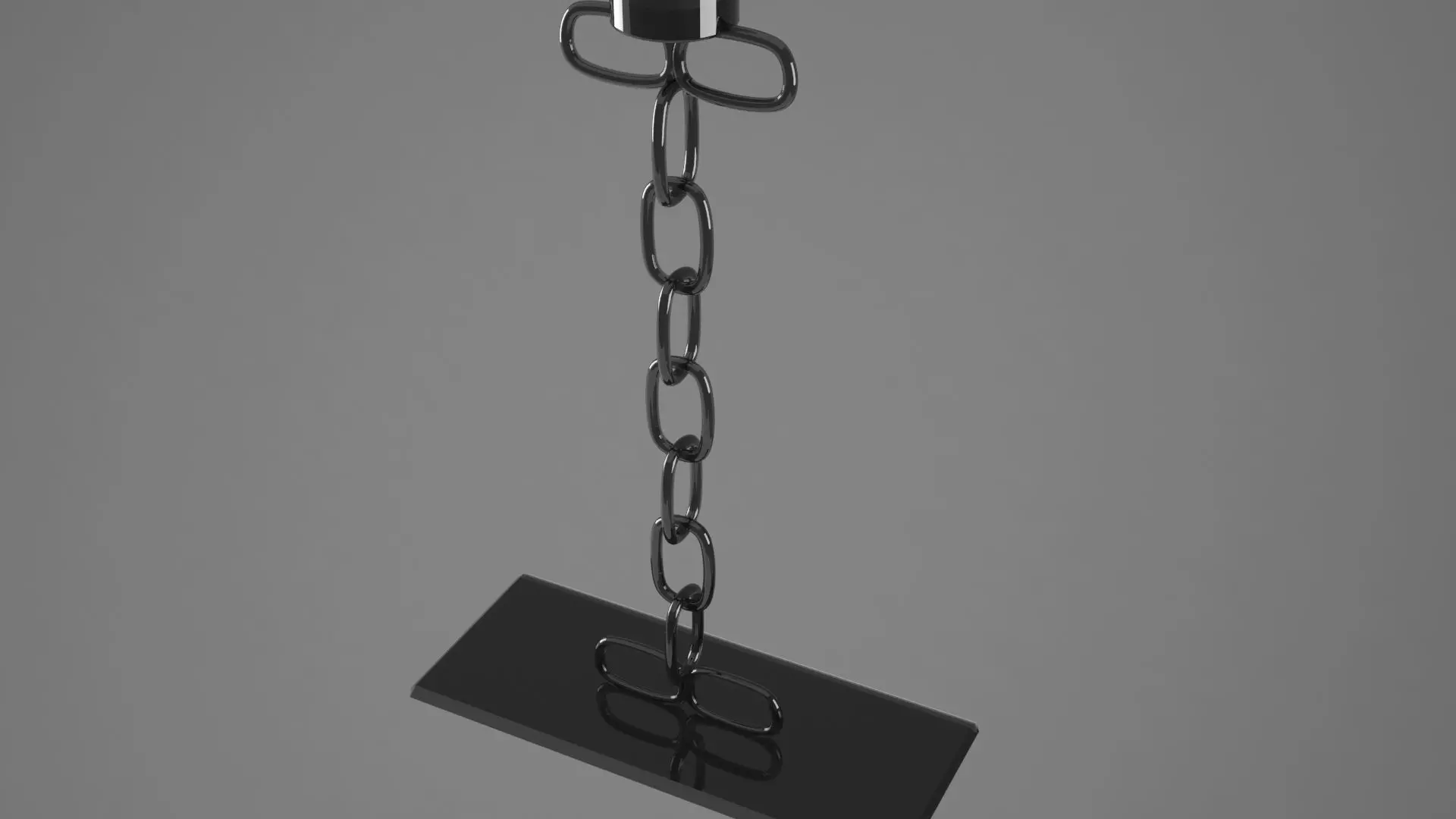 Chain I Candleholder Black Glass Color 3D model_2