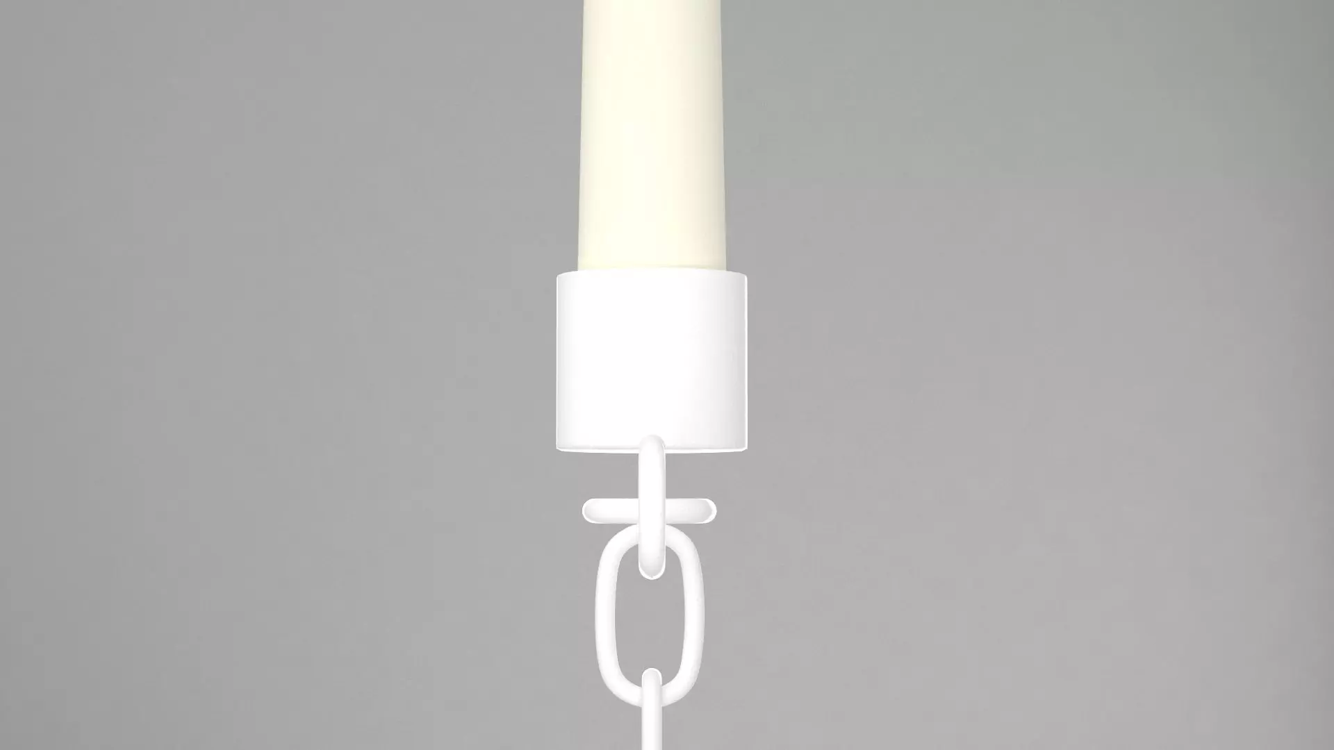 Chain F Candleholder White Color 3D model_1