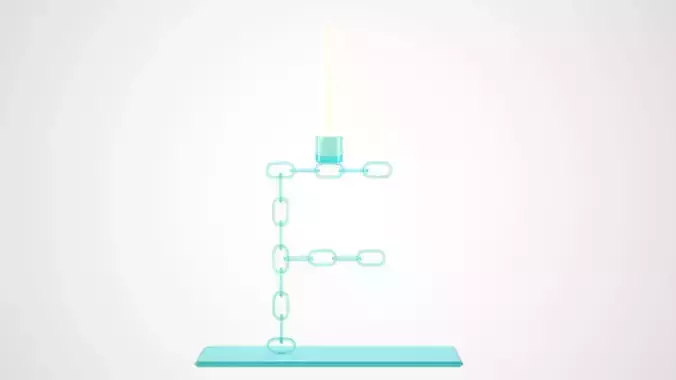 Chain F Candleholder Tinted Glass Color