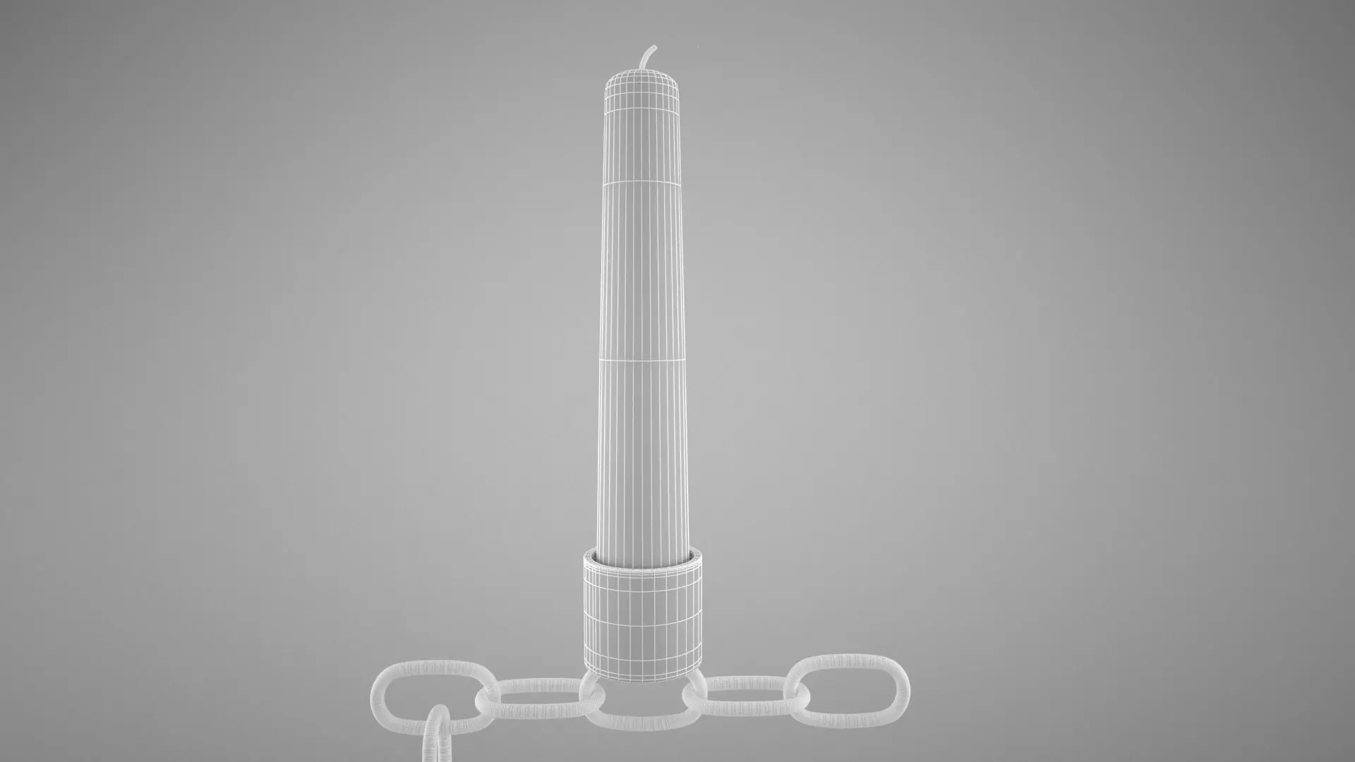 Chain F Candleholder Green Glass Color 3D model_7