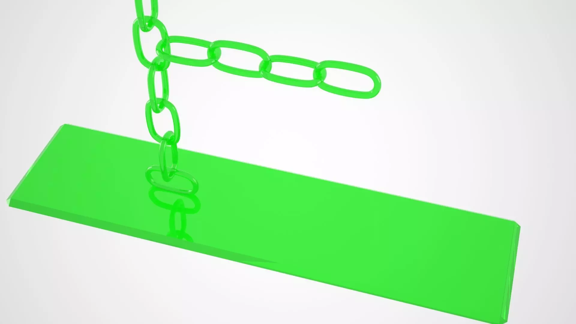 Chain F Candleholder Green Glass Color 3D model_2