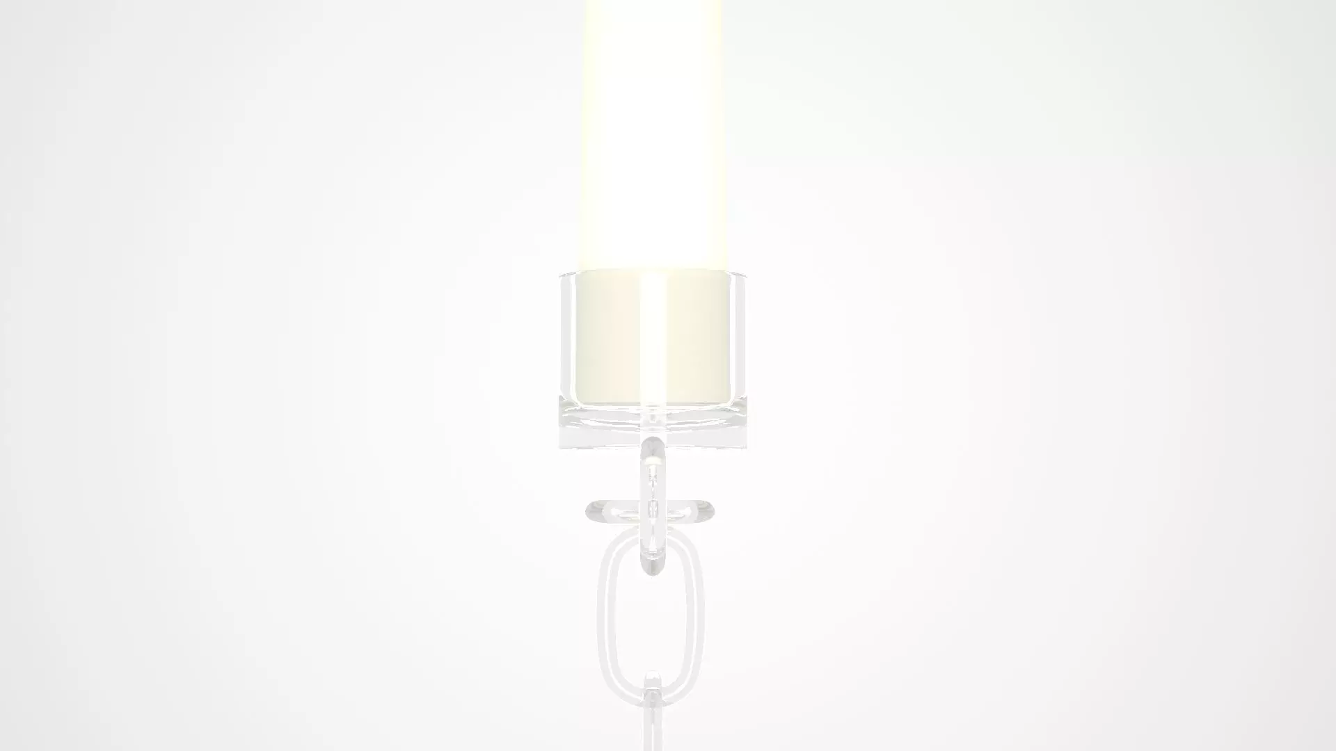Chain F Candleholder Clear Glass Color 3D model_1