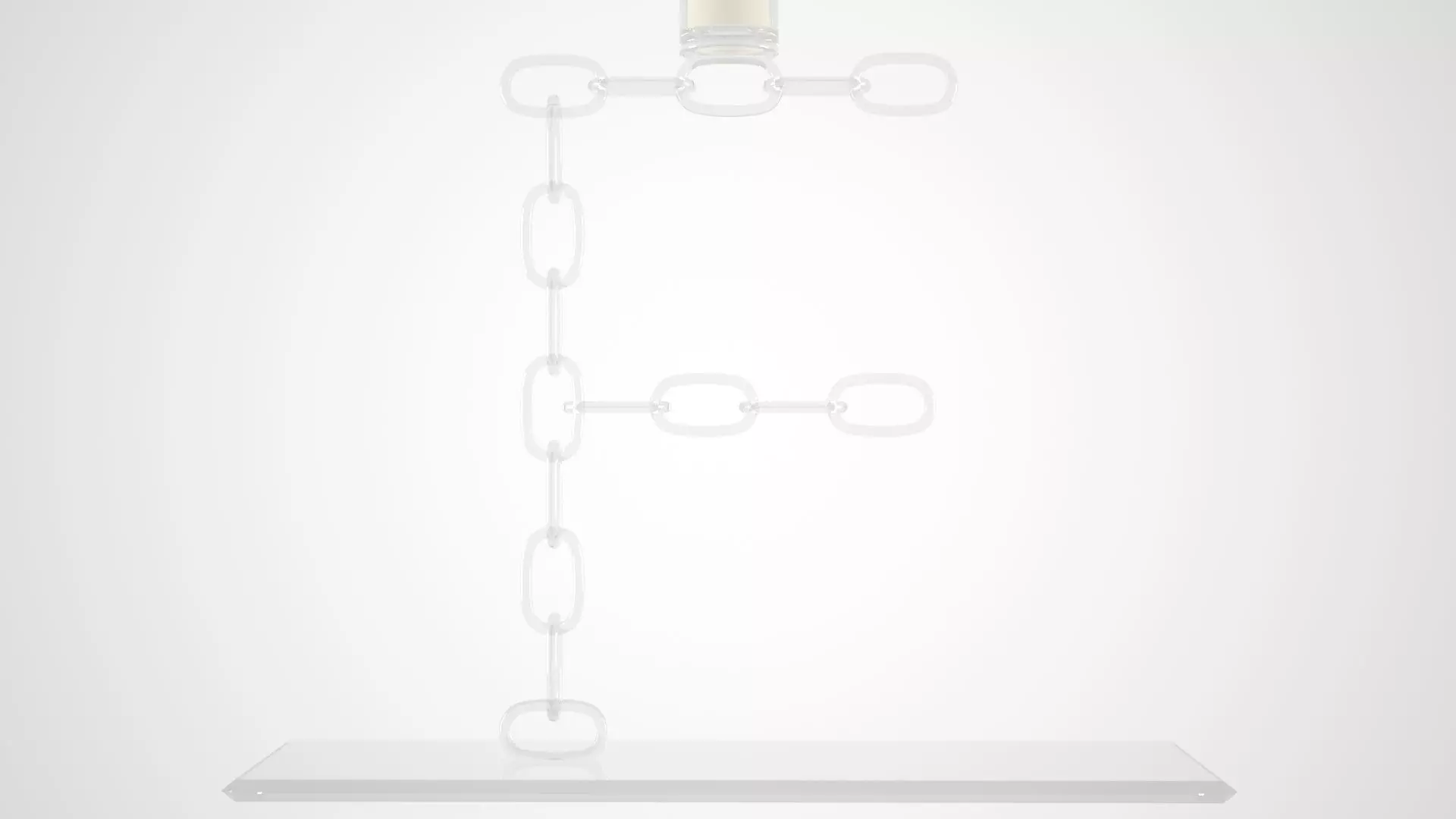 Chain F Candleholder Clear Glass Color 3D model_4