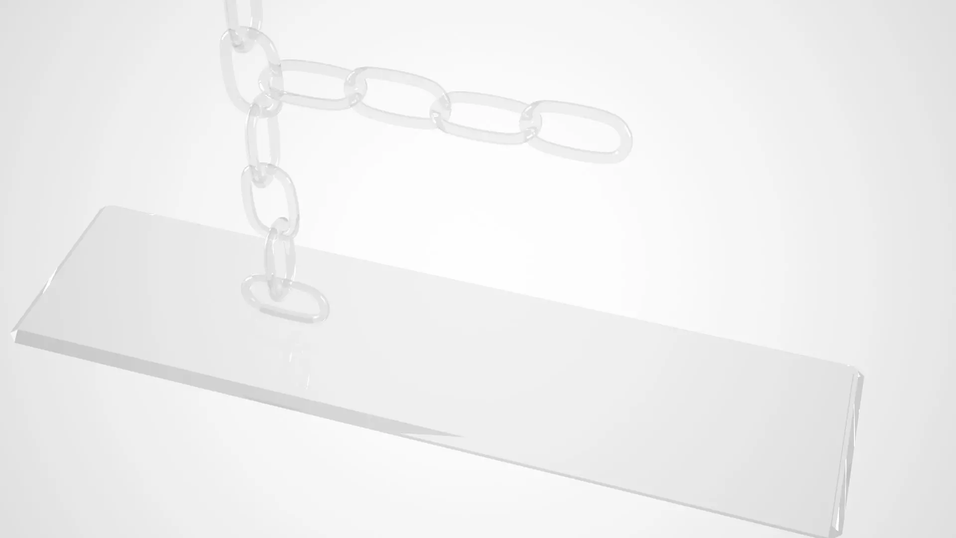 Chain F Candleholder Clear Glass Color 3D model_2